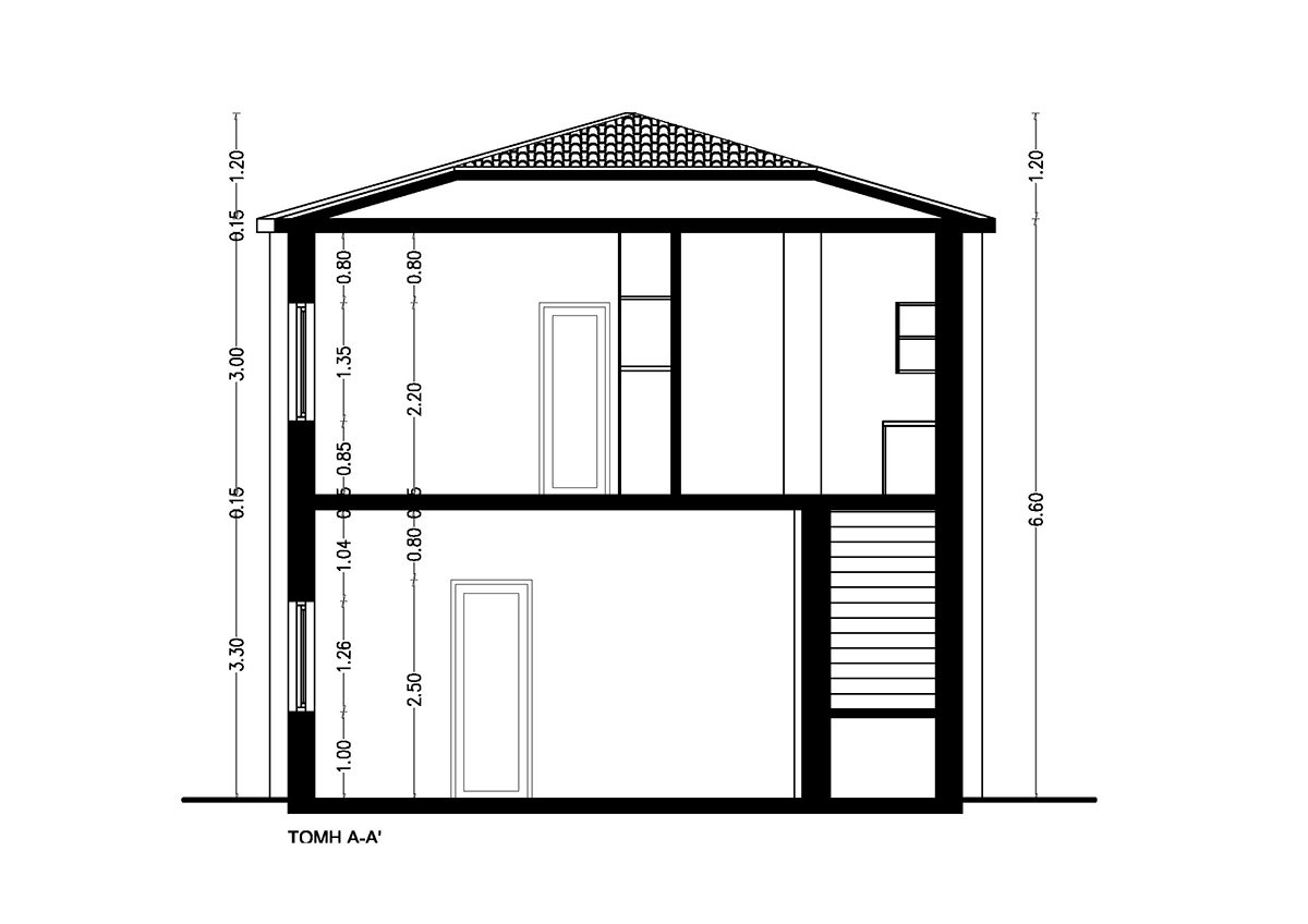 Upper floor addition | architectural study in Argalasti, Pelion