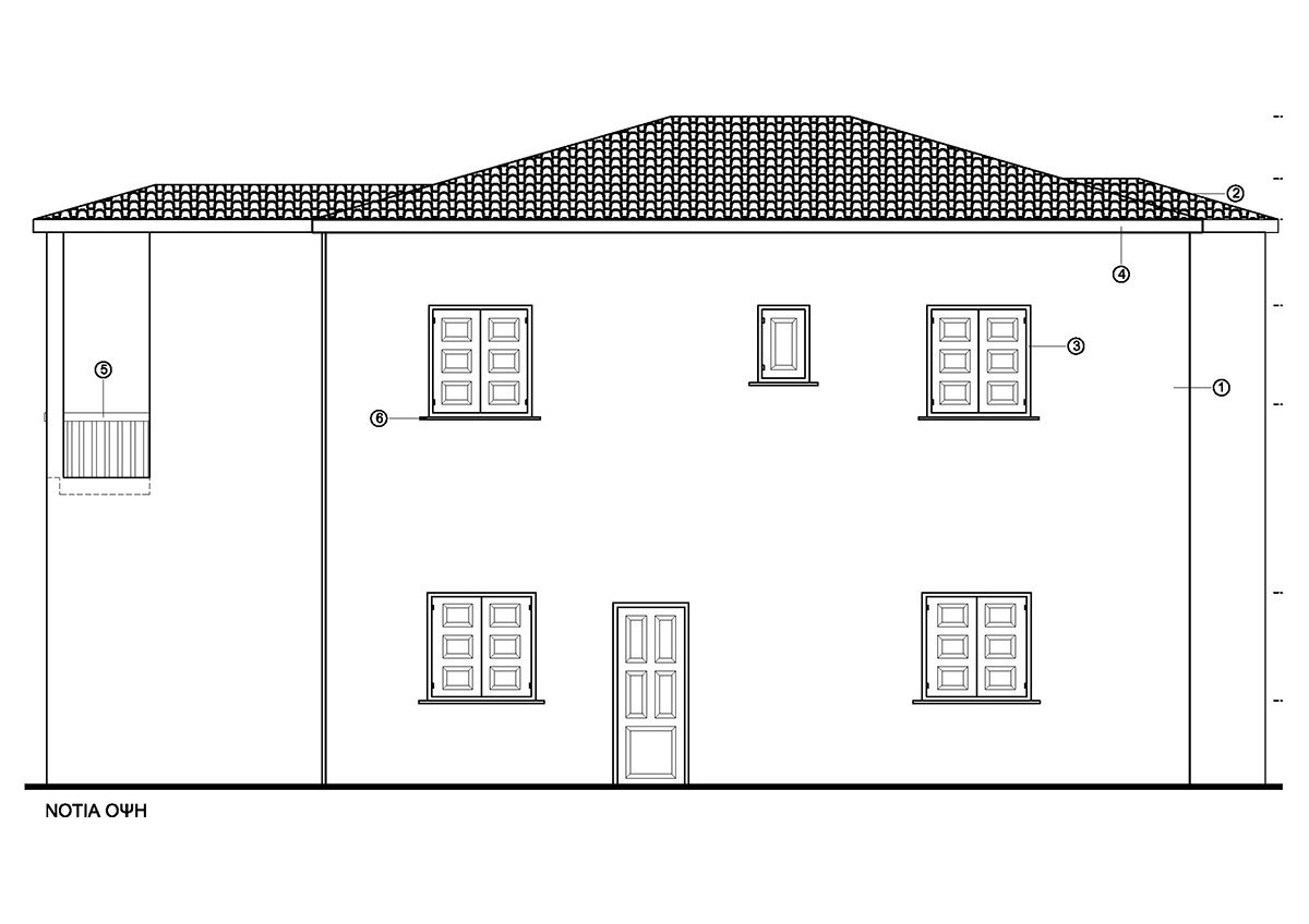 Upper floor addition | architectural study in Argalasti, Pelion