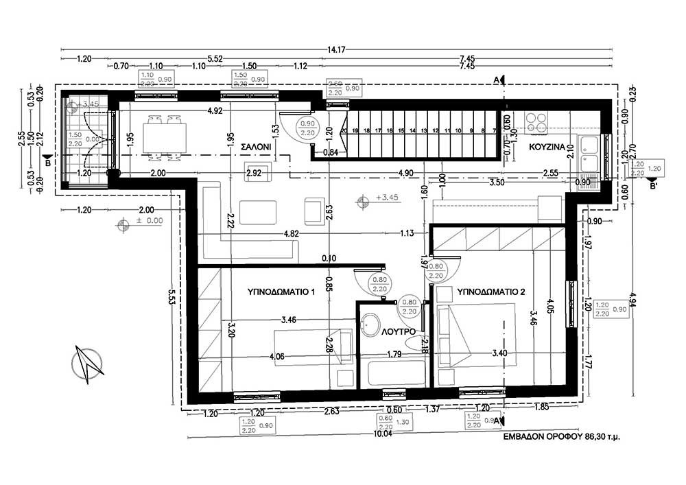 Upper floor addition | architectural study in Argalasti, Pelion